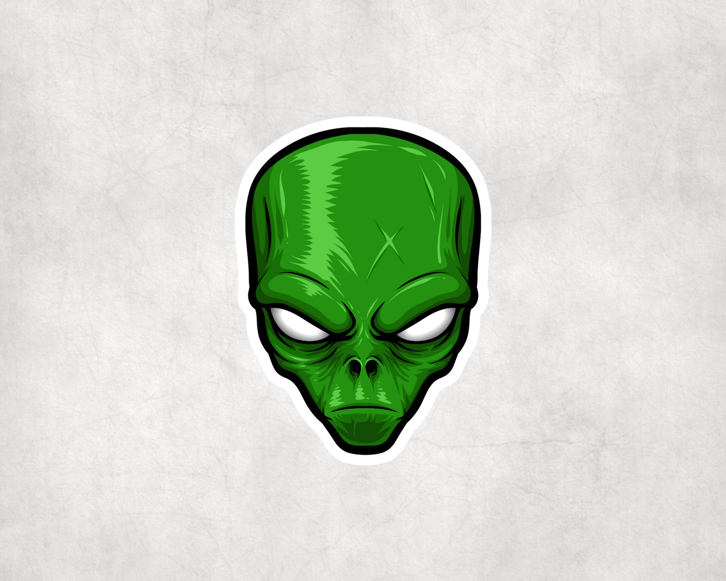 2 x Alien Head Craft Vinyl Stickers Sticker Laptop Decals