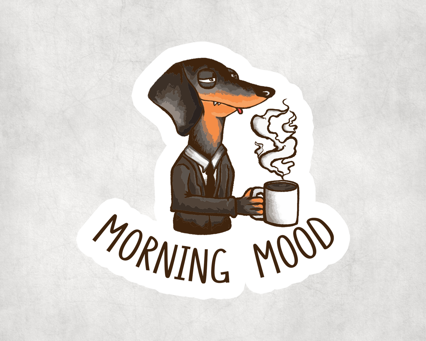 2 x Dog Dachshund Sausage Dog Coffee Scrapbook Sticker Stickers Laptop
