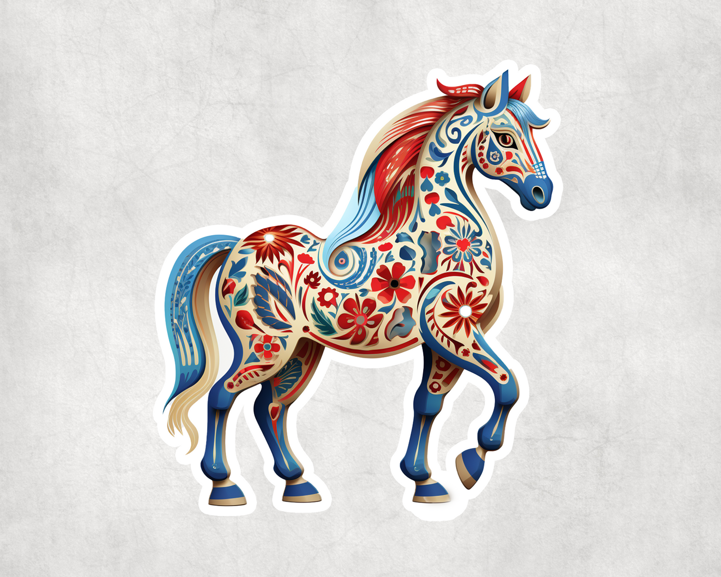 2 x Rose Flower Cute Pattern Horse Vinyl Scrapbook Sticker Stickers Laptop