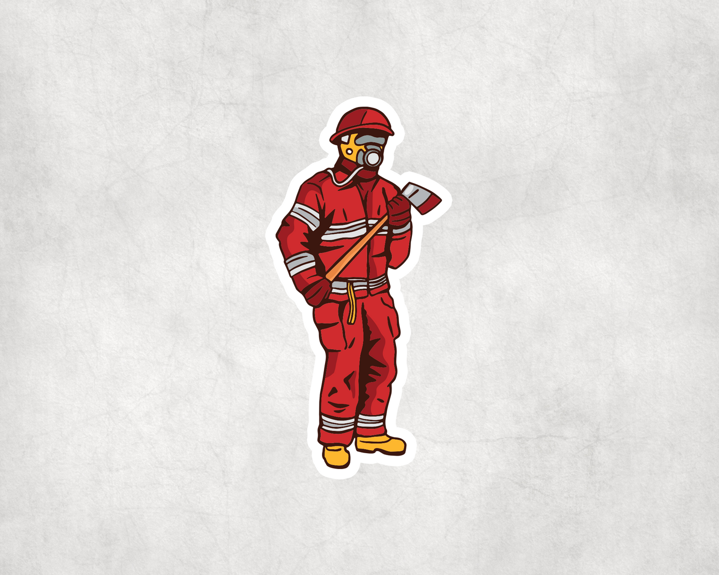 2 x Fire Fighter Scrapbook Vinyl Sticker Bike iPad Laptop Tablet