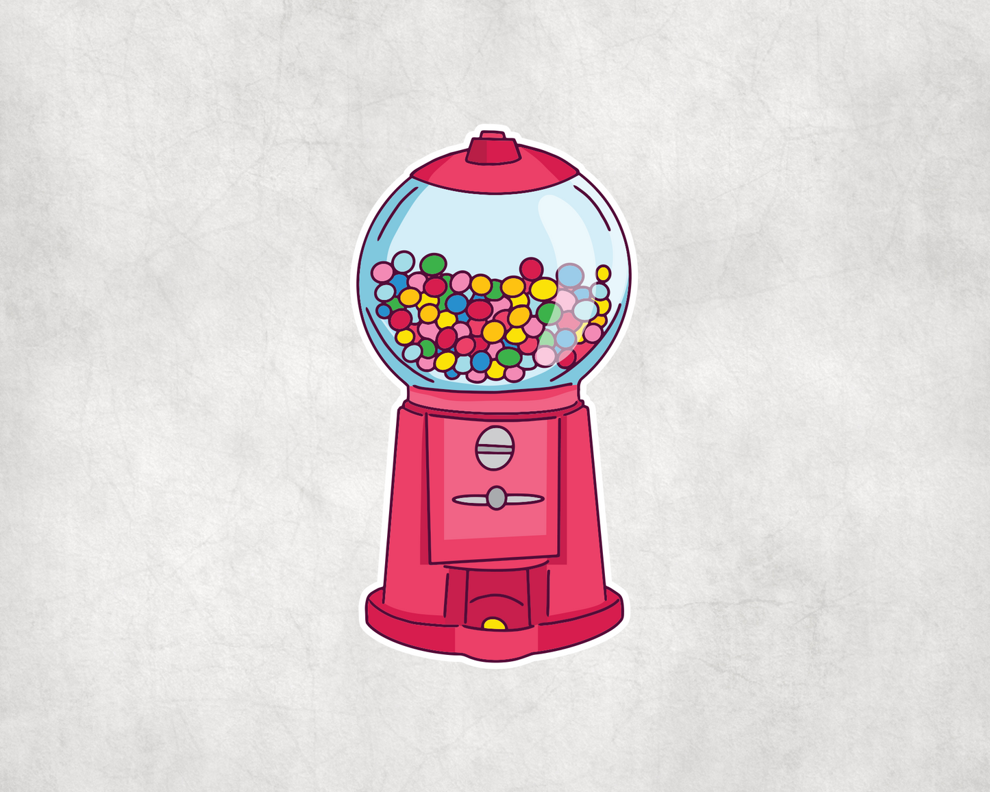 2 x Bubblegum Machine Sweets Scrapbook Vinyl Sticker Bike iPad Laptop Tablet