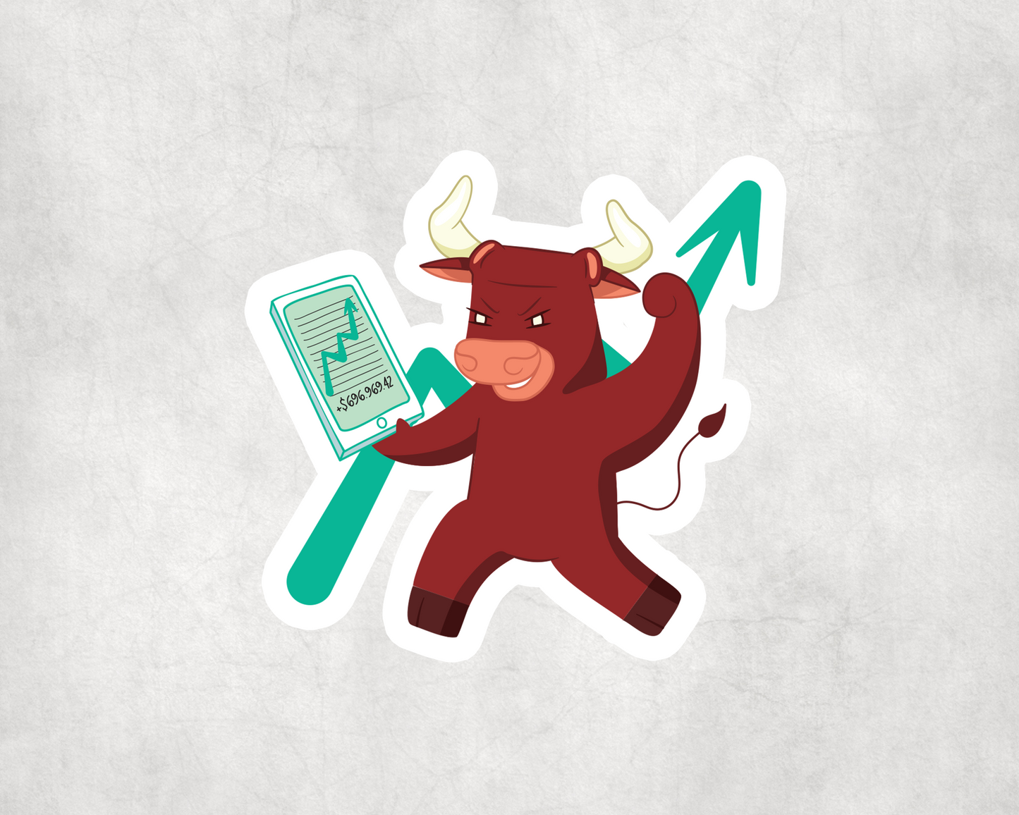 2 x Bull Stock Trader Run Trading Vinyl Stickers Sticker Laptop Decals