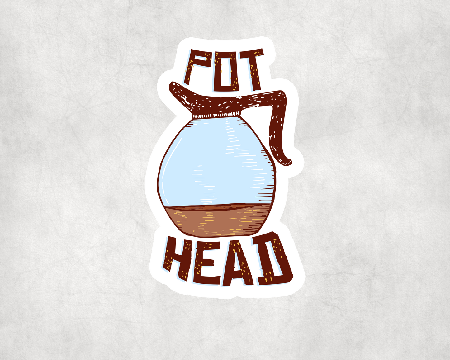 2 x Pot Head Coffee Vinyl Stickers Sticker Laptop Decals