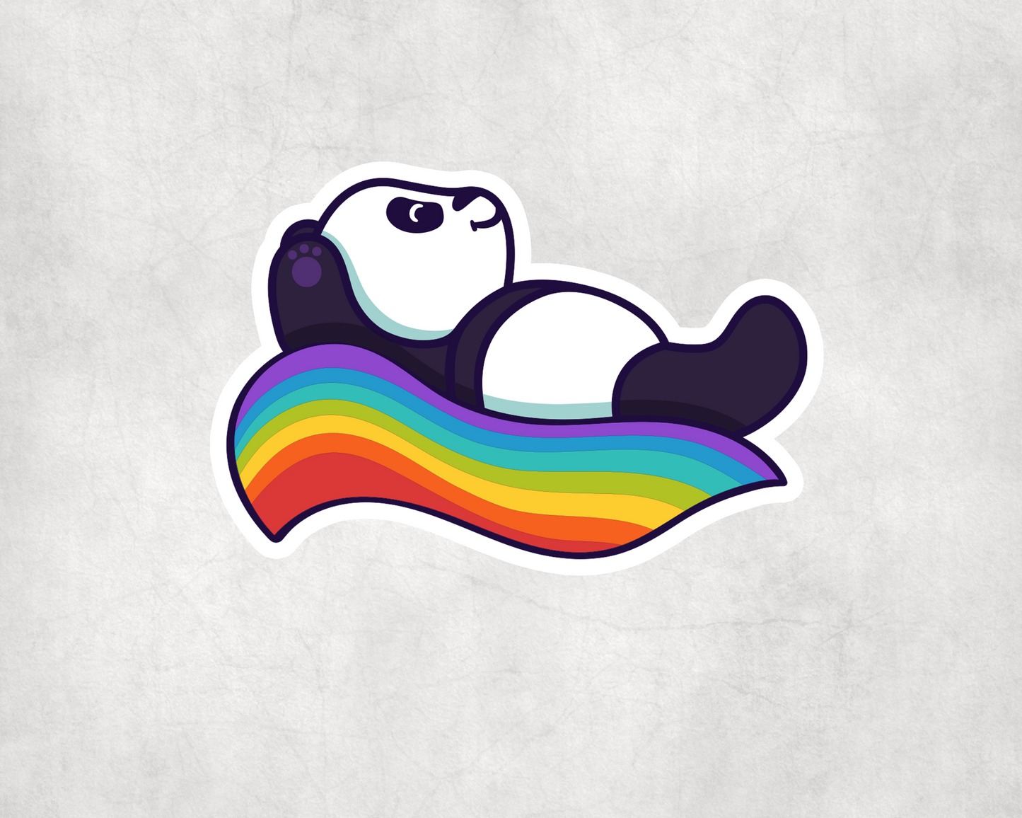 2 x Cool Panda Rainbow Vinyl Stickers Sticker Laptop Decals