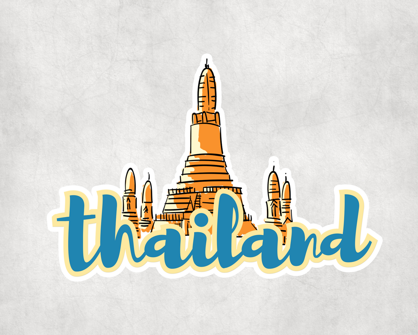2 x Thai Thailand Luggage Travel Sticker Bottle Flask Sticker Craft Laptop