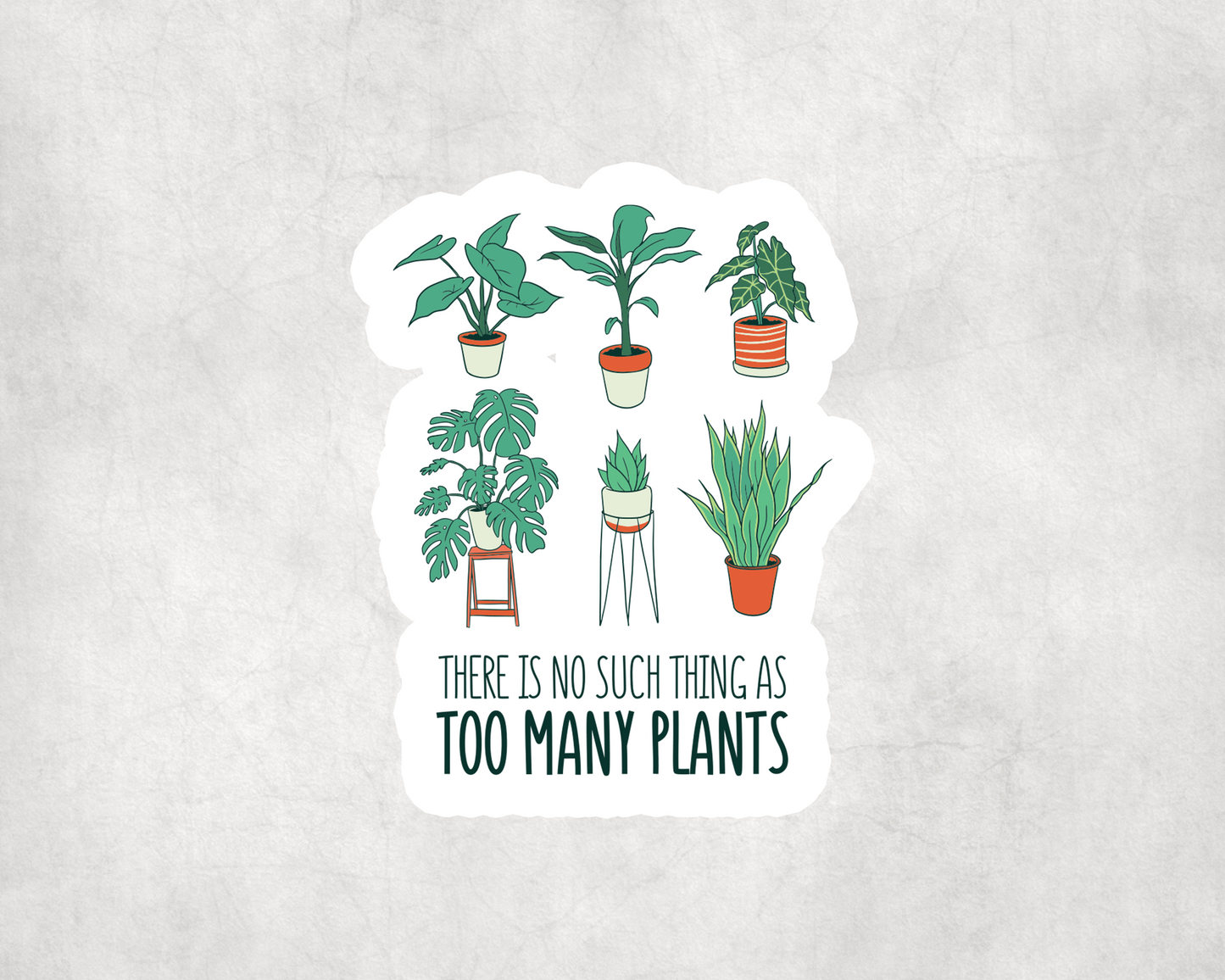 2 x Too Many Plants Stickers Sticker Laptop Decals