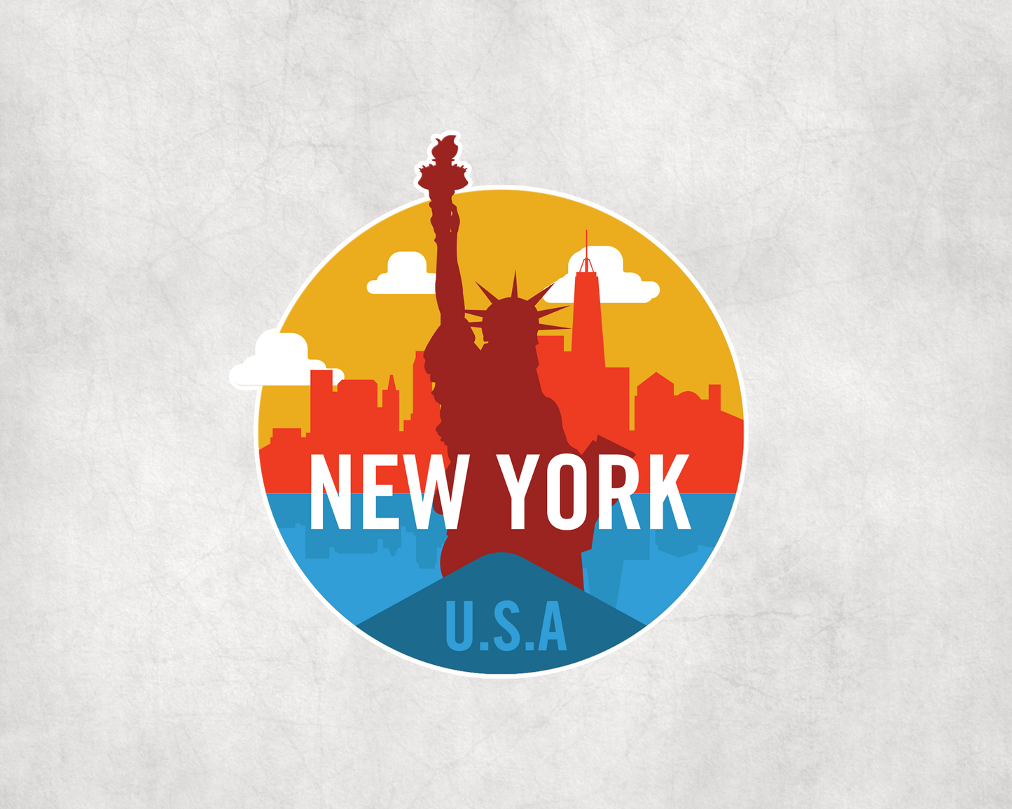 2 x New York NYC Luggage Travel Scrapbook Vinyl Sticker iPad Laptop Tablet
