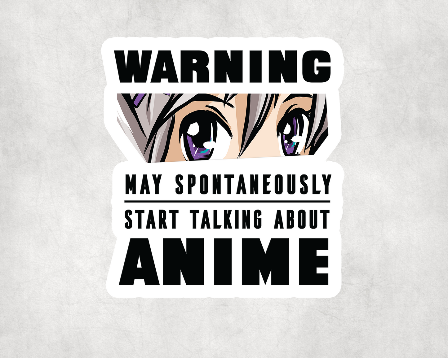 2 x Warning Anime Fan Decal Stickers Sticker Laptop Decals