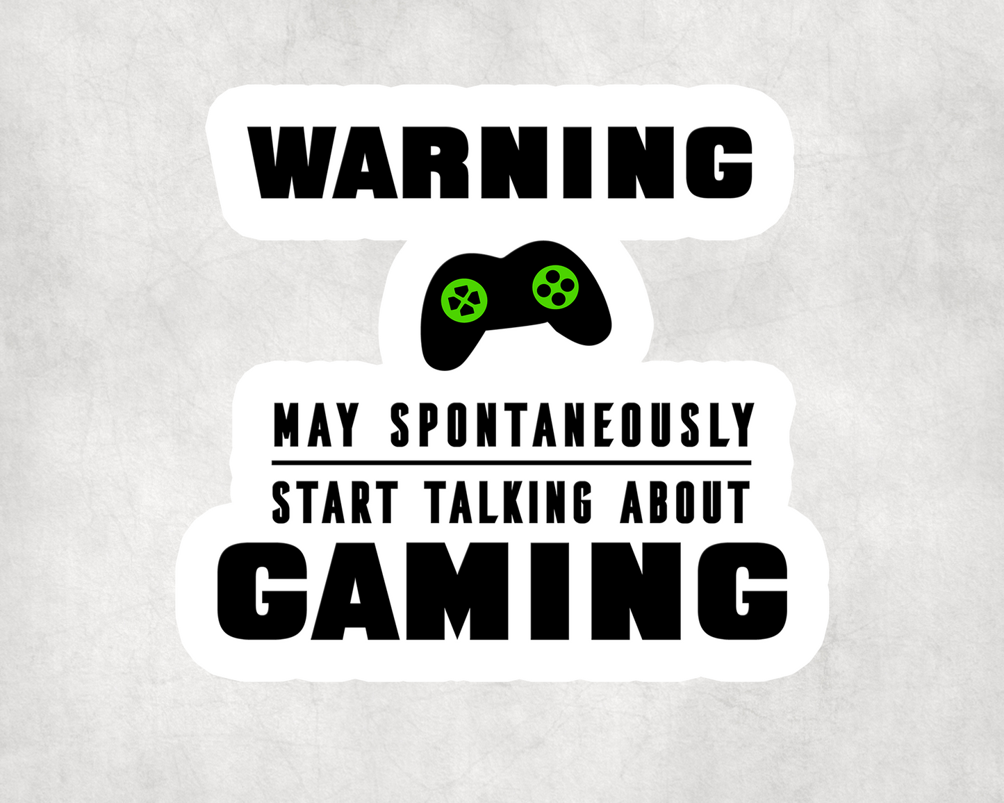 2 x Warning Gaming Gamer Fan Decal Stickers Sticker Laptop Decals