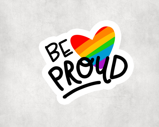 2 x  Pride Gay Be Proud Power LGBTQ+ Rainbow Sticker Laptop Decals Stickers