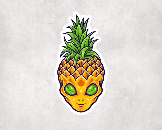 2 x Alien Pineapple Trippy Stickers Decals Sticker Laptop