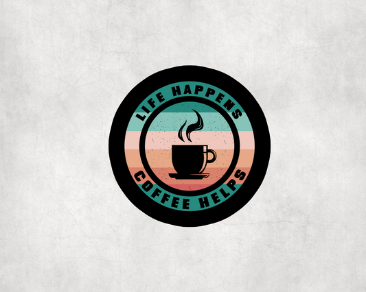 2 x  Coffee Life Caffeine Craft Scrapbook Vinyl Stickers Sticker Laptop