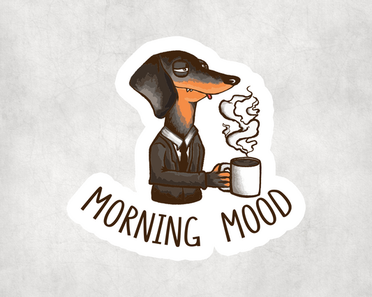 2 x Dog Dachshund Sausage Dog Coffee Scrapbook Sticker Stickers Laptop