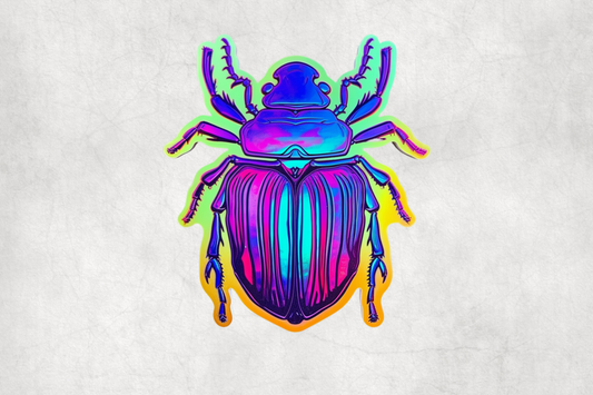 2 x Trippy Beetle Vinyl Scrapbook Sticker Stickers Laptop Wall Decal