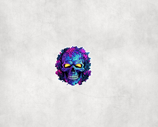 2 x Trippy Skull Head Vinyl Scrapbook Sticker Stickers Laptop Wall Decal