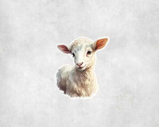2 x Cute Sheep Lamb Animal Farm Vinyl Scrapbook Sticker Stickers Laptop Wall