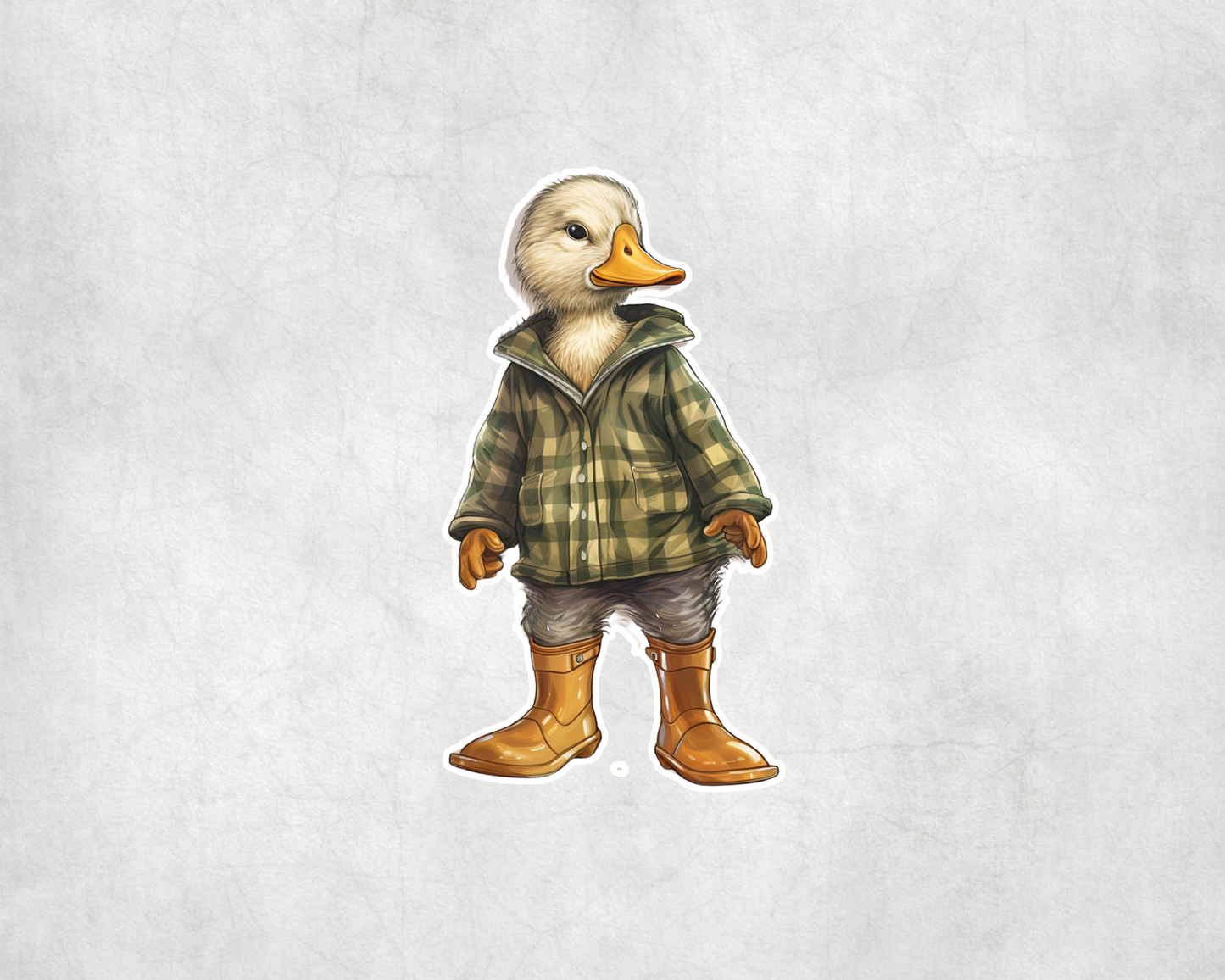 2 x Cute Duck Wellies Coat Animal Vinyl Scrapbook Sticker Stickers Laptop Wall