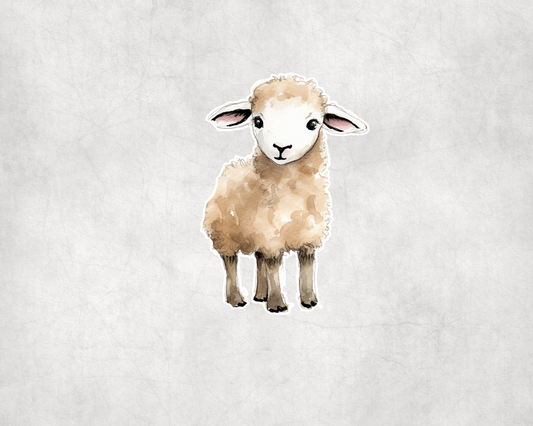 2 x Cute Lamb Sheep Vinyl Scrapbook Sticker Stickers Laptop Wall Decal