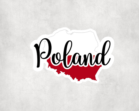 2 x Poland Flag Travel Vinyl Scrapbook Sticker Stickers Luggage Suitcase