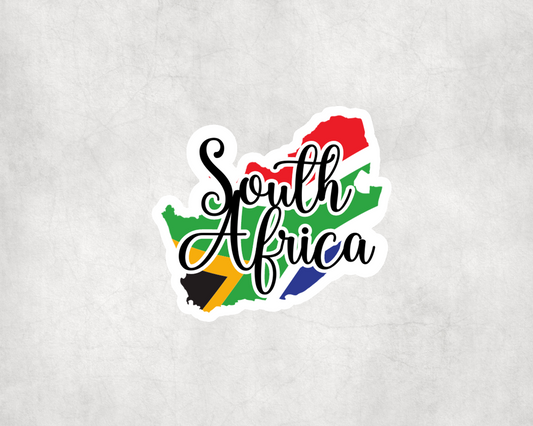 2 x South Africa Flag Travel Vinyl Scrapbook Sticker Stickers Luggage Suitcase