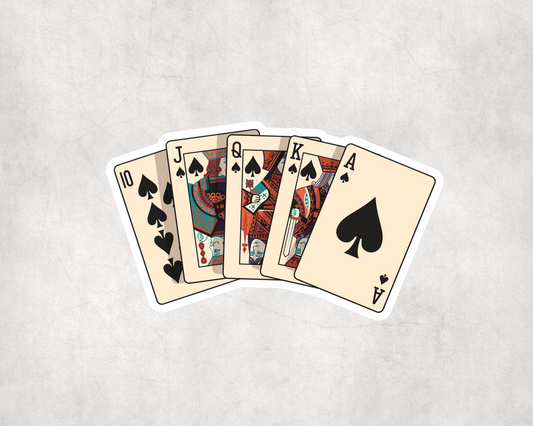 2 x Cards Card Poker All In Flush Sticker Laptop Decals Stickers