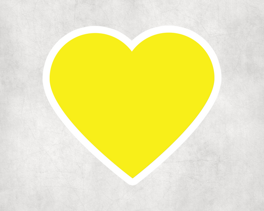 2 x Yellow Heart Grieving Support Together Love Lost Sticker Stickers