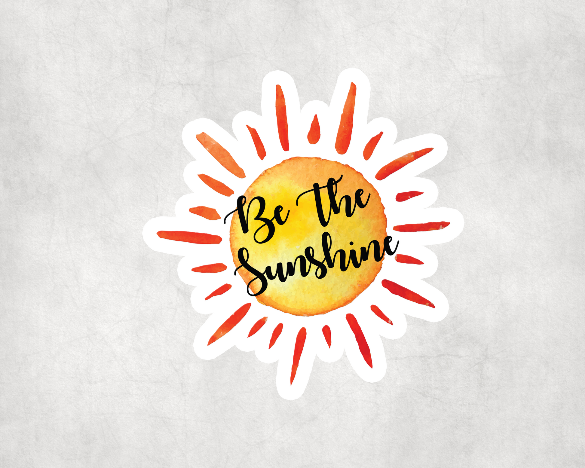 2 x Be The Sunshine Sun Positivity Sticker Water Bottle Flask Sticker Craft