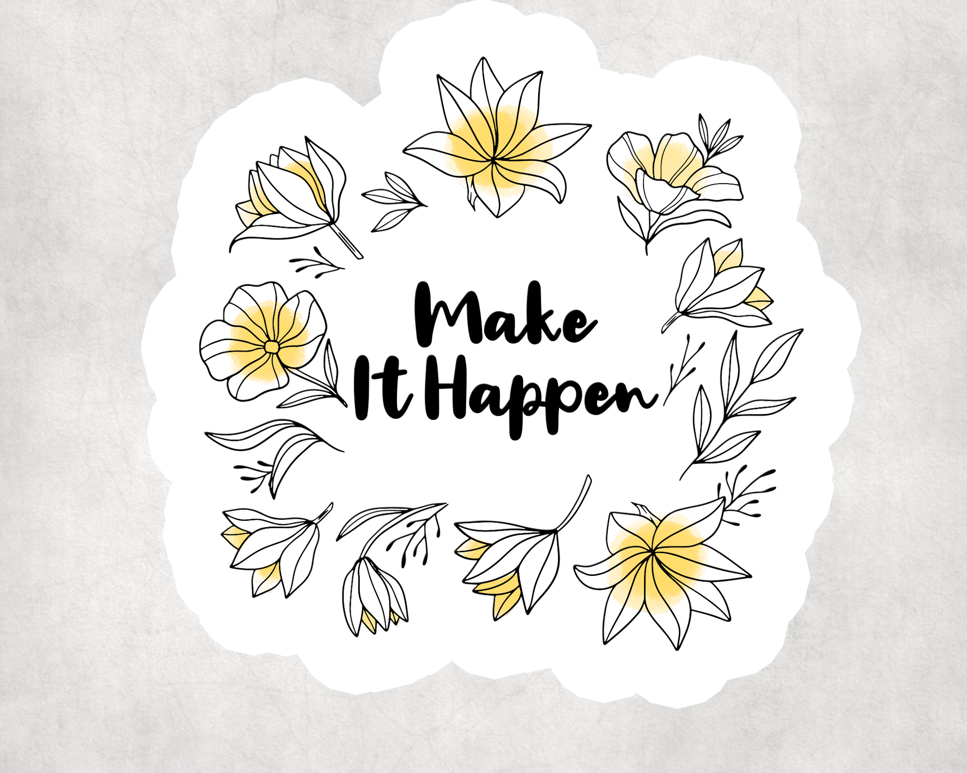 2 x Be The Sunshine Flower Positive Sticker Car Bike Laptop Indoor Decals