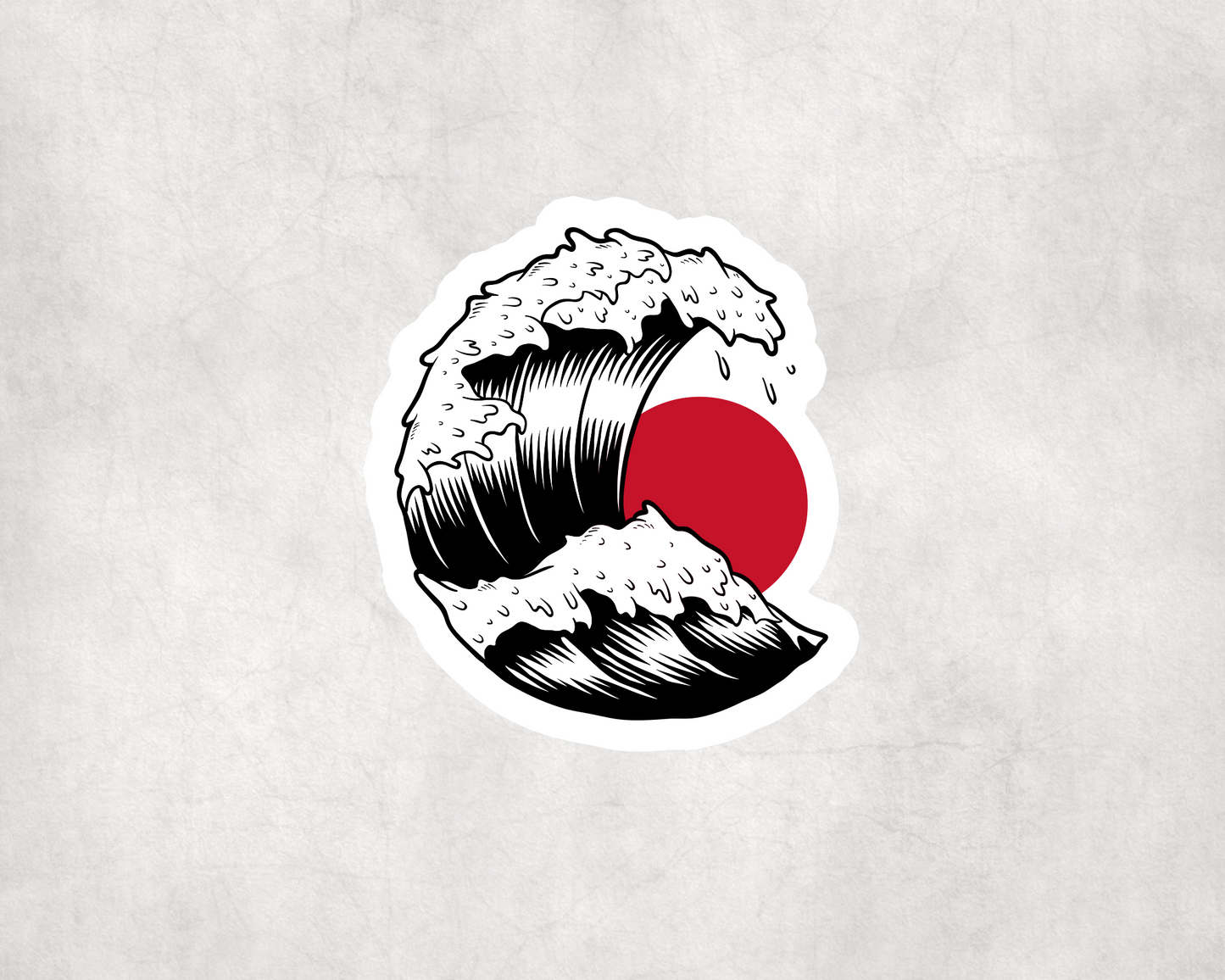 2 x Japanese Japan Great Wave Sticker Stickers Vinyl Laptop Tablet