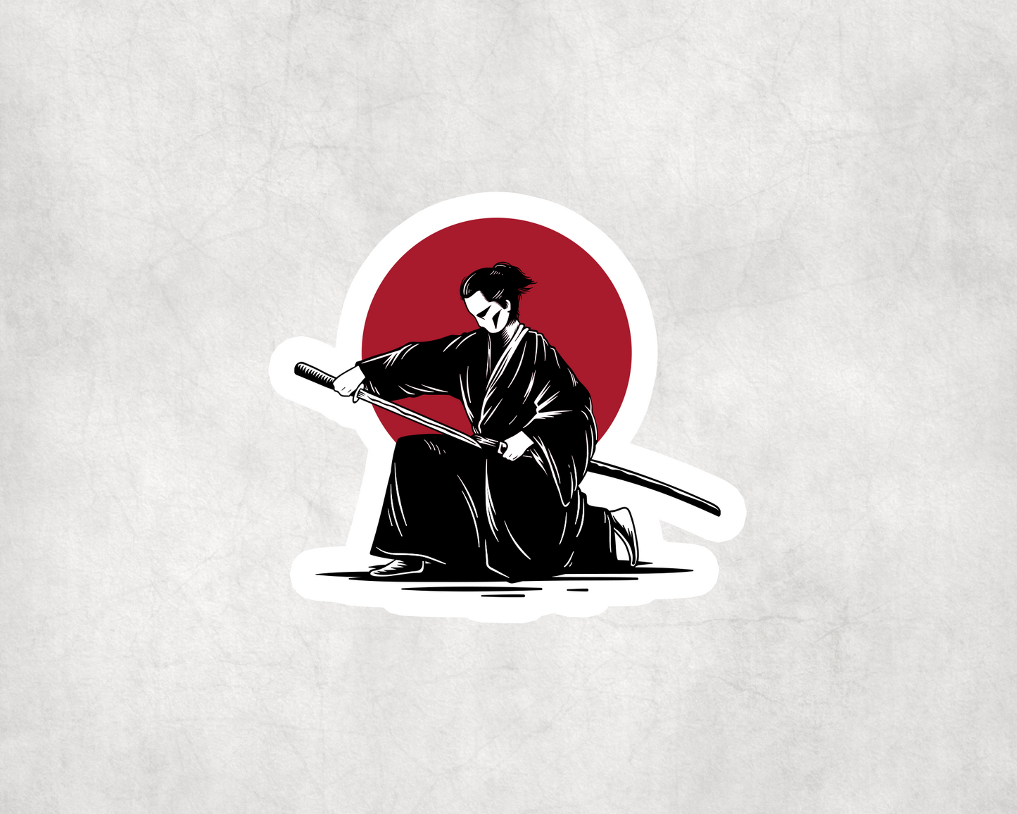 2 x Japanese Warrior Samurai Sticker Stickers Vinyl Laptop Tablet