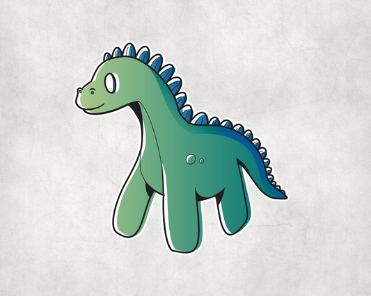 2 x Cute Colour Orange Dinosaurs Sticker Stickers Vinyl Laptop