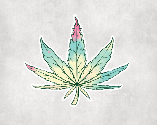 2 x Weed Ganja Stoner Leaf Vinyl Sticker Meme iPad Laptop Decals Stickers