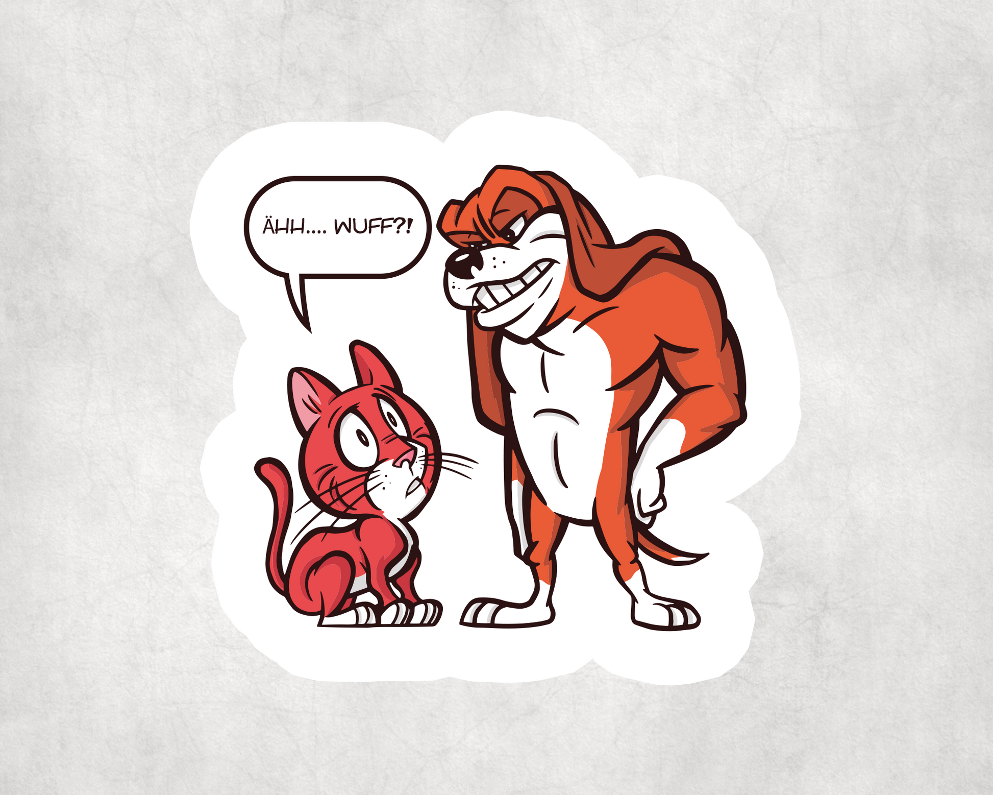 2 x Funny Dog Cat Animal Stickers Sticker Laptop Decals
