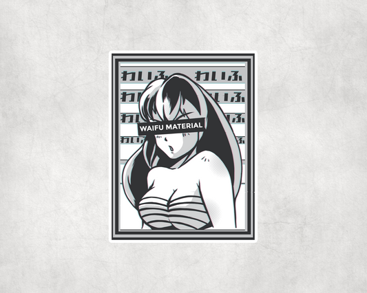 2 x Anime Waifu Funny Stickers Sticker Laptop Decals