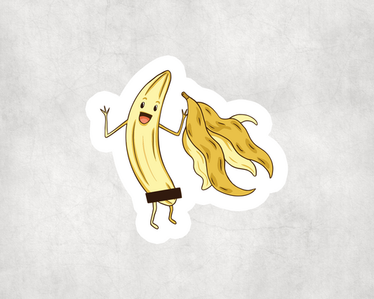 2 x Banana Peel Fruit Funny Stickers Sticker Laptop Decals