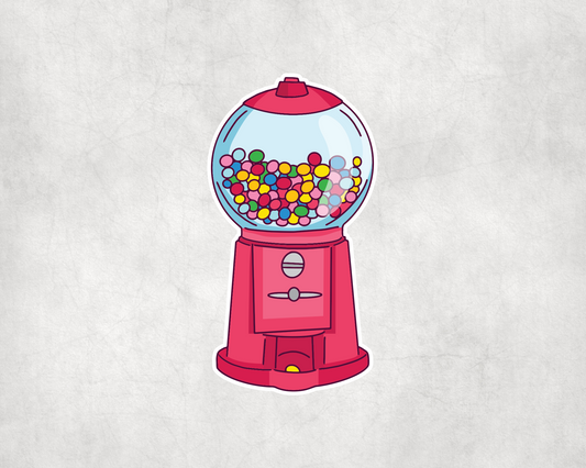 2 x Bubblegum Machine Sweets Scrapbook Vinyl Sticker Bike iPad Laptop Tablet
