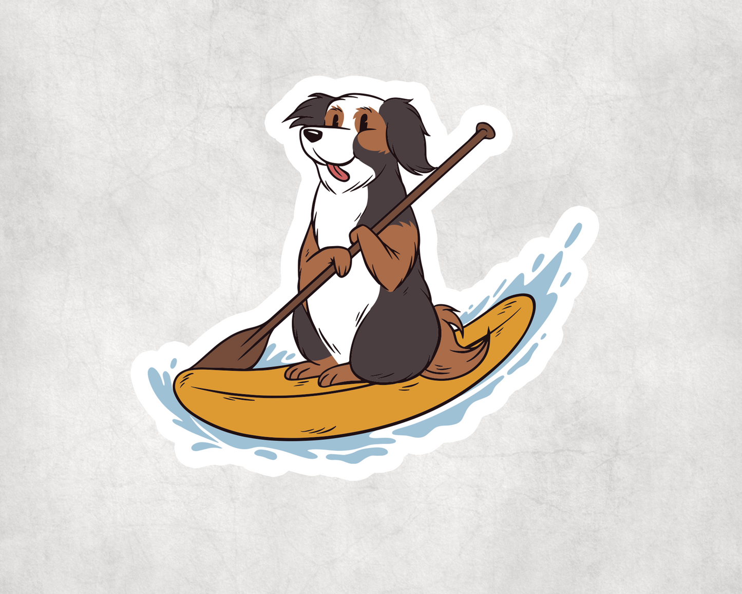 2 x Dog Kayaking Funny Boat Cool Vinyl Stickers Sticker Laptop Decals