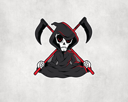 2 x Grim Reaper Halloween Death Vinyl Stickers Sticker Laptop Decals