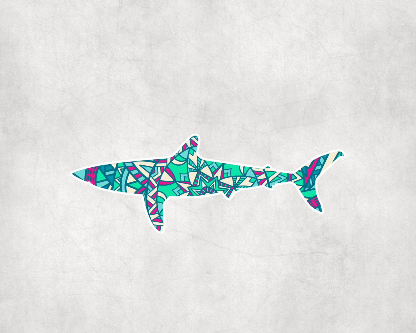 2 x Cool Pattern Shark Vinyl Stickers Sticker Laptop Decals