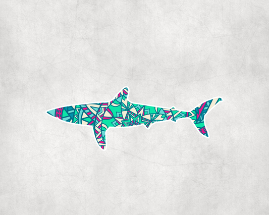 2 x Cool Pattern Shark Vinyl Stickers Sticker Laptop Decals