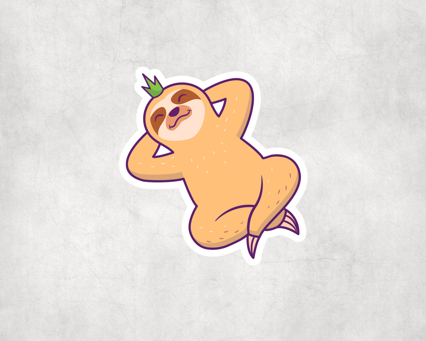 2 x Cool King Of Naps Sloth Vinyl Stickers Sticker Laptop Decals