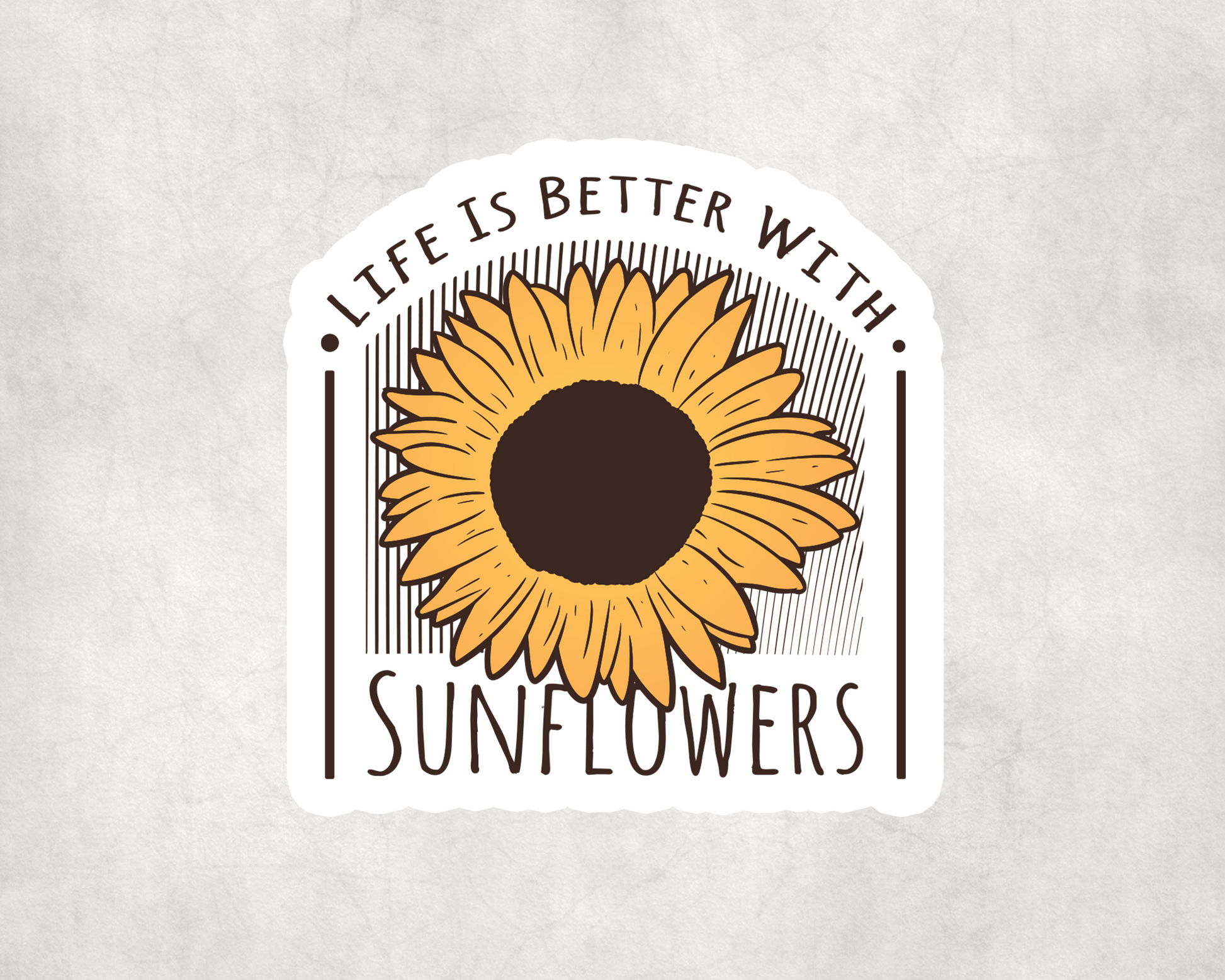 2 x Life Is Better With Sunflowers Vinyl Stickers Sticker Laptop Decals