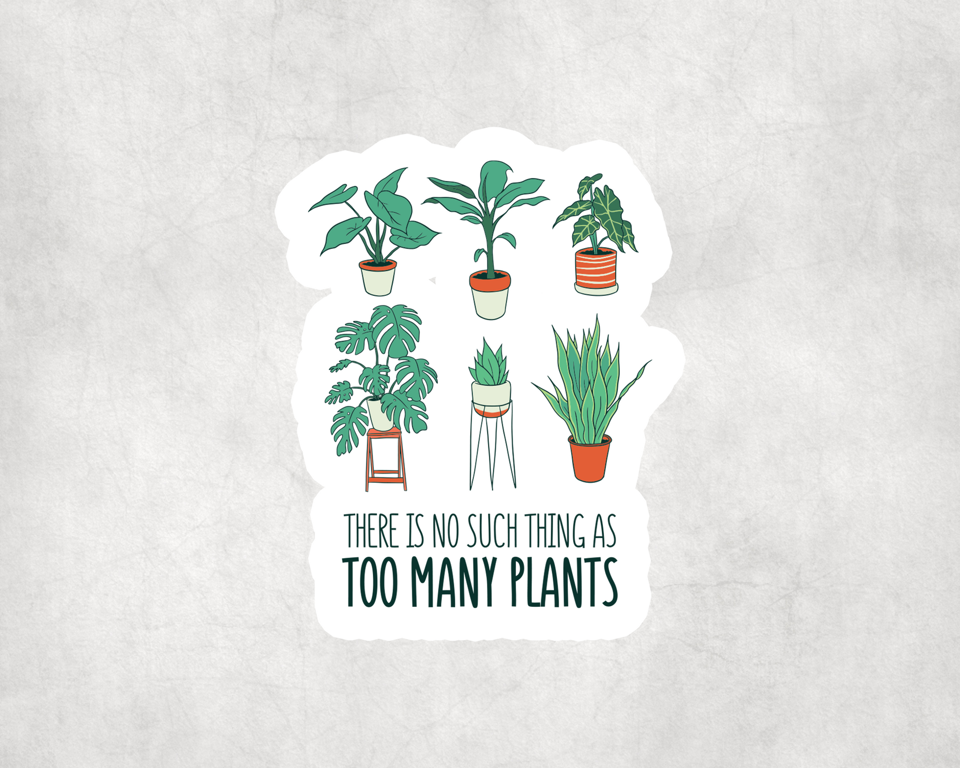 2 x Too Many Plants Stickers Sticker Laptop Decals