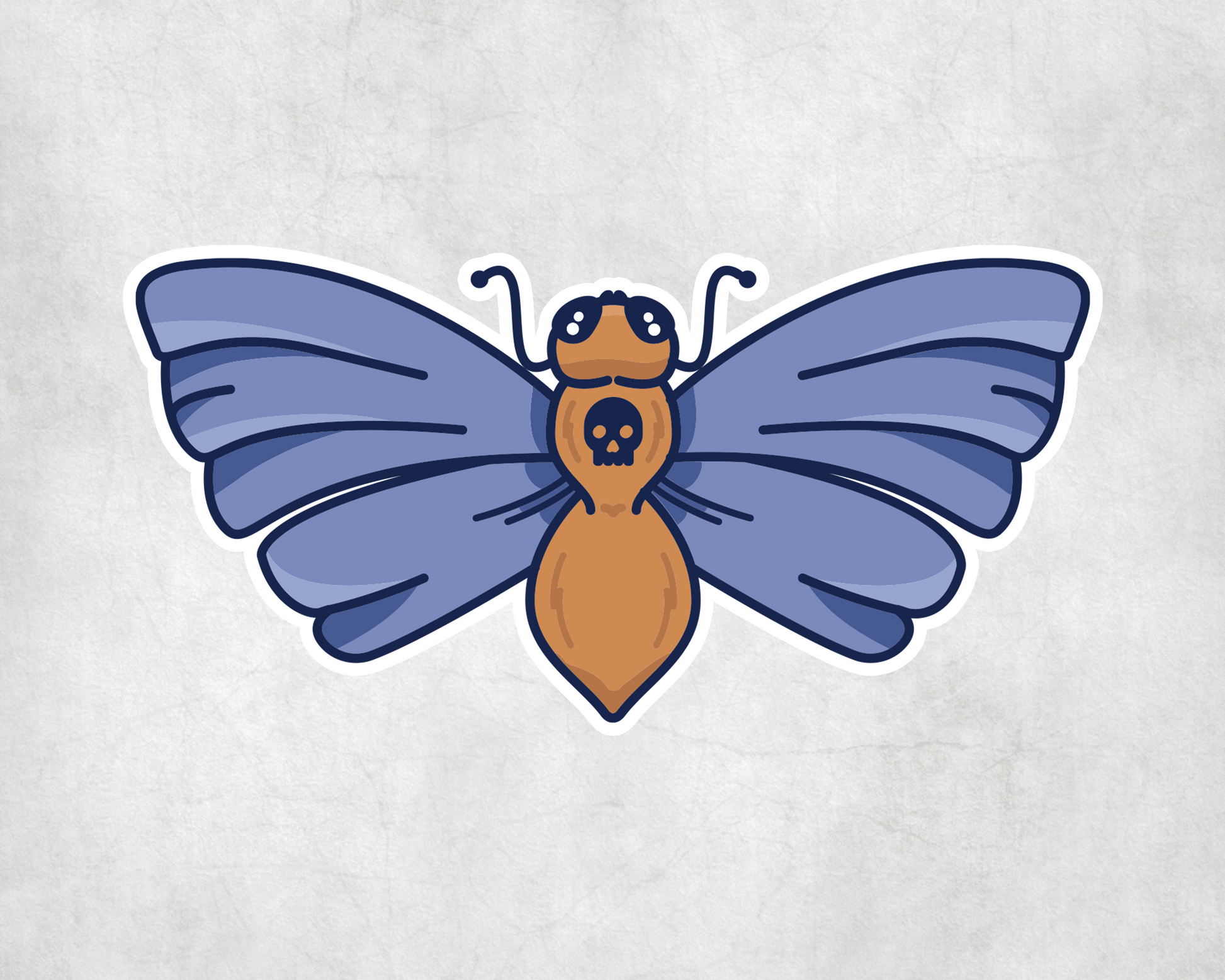 2 x Death Moth Bike Stickers Sticker Laptop Decals Scrapbook
