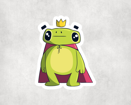 2 x Frog Prince Funny Scrapbook Sticker Stickers Laptop