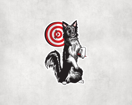 2 x Border Collie Dog Darts Animal Scrapbook Sticker Stickers Laptop