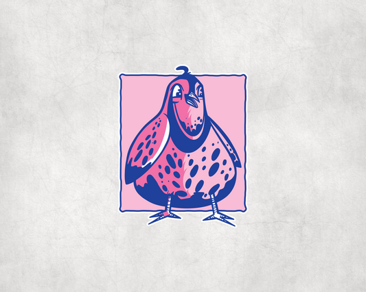 2 x Cute Quail Pink Bird Animal Cartoon Stickers Decals Sticker Laptop