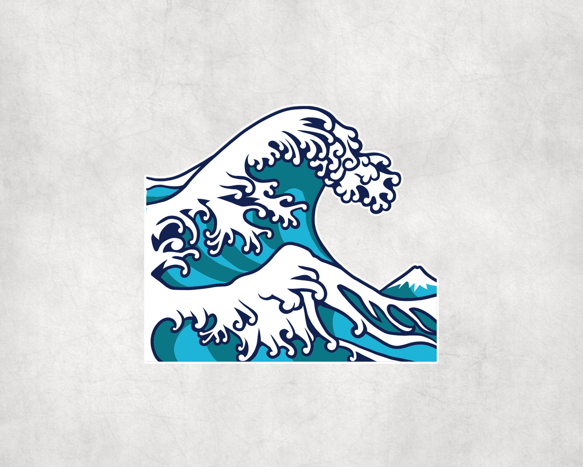 2 x Japan Japanese Great Wave Sea Stickers Decals Sticker Laptop