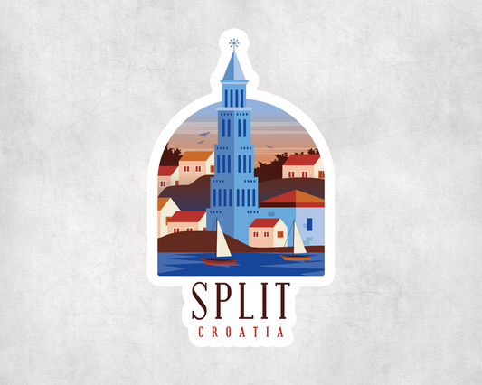 2 x Split Croatia Travel Luggage Vinyl Sticker Car Bike iPad Laptop Tablet