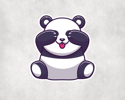 2 x Cute Panda Wildlife Animal  Bike Skate Tablet Stickers Sticker Laptop